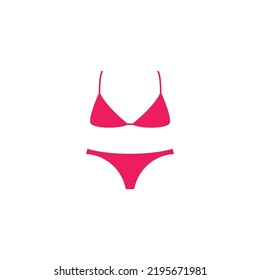 Swimsuits or Bikini Icon isolated on white background. Two piece bikini panties bikini bra swimsuit icon for apps and websites. bikini icon vector from travel concept