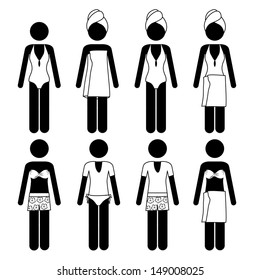 swimsuits design over white background vector illustration 