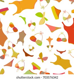Swimsuits seamless pattern vector illustration eps 10