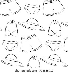 swimsuits short bikini and hat vacation beach fashion