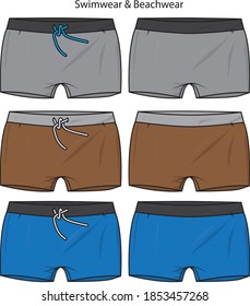 Swimwear & Beachwear  vector template pattern
