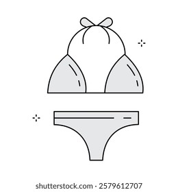 Swimwear Bikini Beach Vector Icon Design