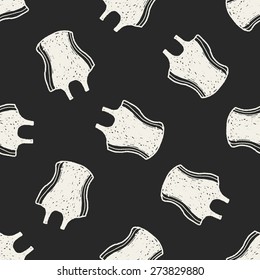 swimwear doodle seamless pattern background