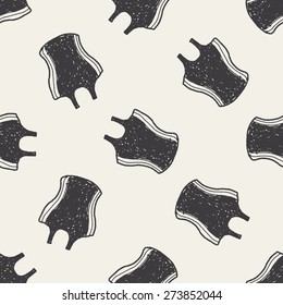 swimwear doodle seamless pattern background
