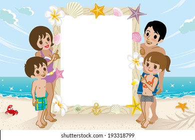 Swimwear Family and message board in the Beach