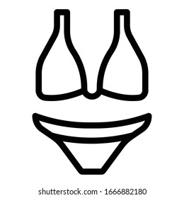 Swimwear icon. Outline swimwear vector icon for web design isolated on white background