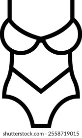 swimwear icon. Thin linear style design isolated on white background