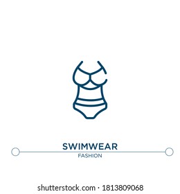 icono del vector de contorno de la ropa de baño. ilustración de elemento simple. icono del contorno de la ropa de baño a partir del concepto de moda editable. se puede usar para web y móvil
