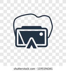 Swin Goggle vector icon isolated on transparent background, Swin Goggle transparency logo concept