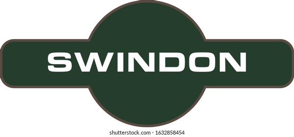 Swindon railway themed signings green and brown