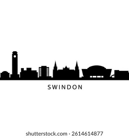 Swindon Skyline Silhouette Cityscape vector.