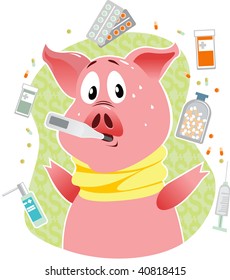 Swine flu concept
