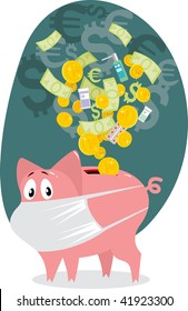 Swine flu concept