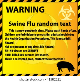 Swine flu warning background - part 1