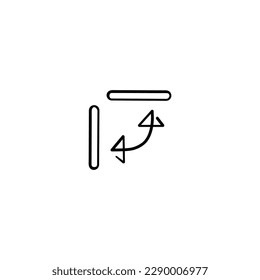 Diseño de iconos de estilo de línea del acondicionador de aire de ala