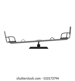 Swing balancer icon. Gray monochrome illustration of swing balancer vector icon for web
