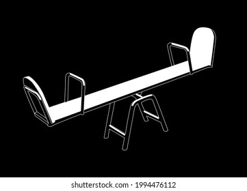 swing balancer white on black background