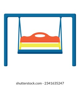 Vector de dibujos animados de icono del banco de inclinación. Escuela de juegos. Masa de reproducción