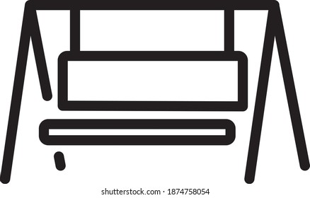 Swing bench icon , vector