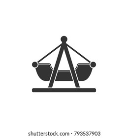 swing boat icon. Amusement park element icon. Premium quality graphic design. Signs, outline symbols collection icon for websites, web design, mobile app, info graphics on white background