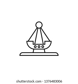 swing boat icon. Element of carnival and amusement icon. Thin line icon for website design and development, app development. Premium icon