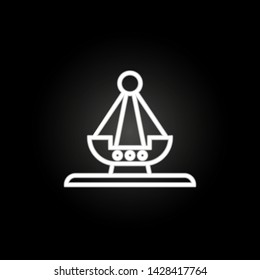 swing boat neon icon. Elements of carnival and amusement set. Simple icon for websites, web design, mobile app, info graphics