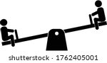 swing child icon on white background. flat style.