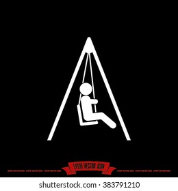 swing  child  icon vector illustration