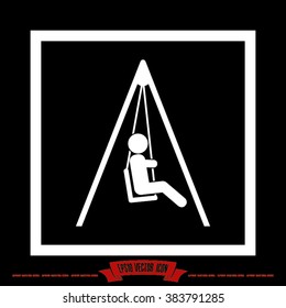 swing  child  icon vector illustration