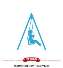 swing  child  icon vector illustration