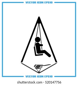 swing child icon vector illustration eps10. Isolated badge for website or app - stock infographics
