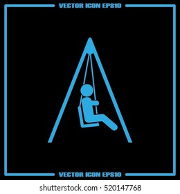 swing child icon vector illustration eps10. Isolated badge for website or app - stock infographics