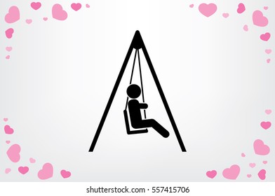 swing child icon vector illustration eps10.