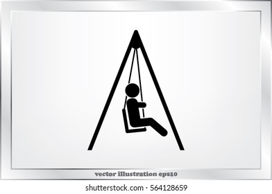 swing child icon vector illustration .