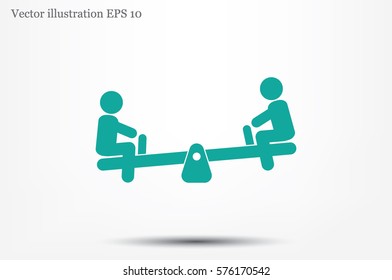 swing child icon vector illustration eps10