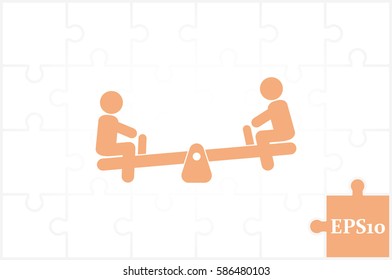 swing child icon vector illustration eps10