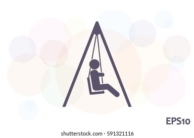 swing child icon vector illustration eps10.