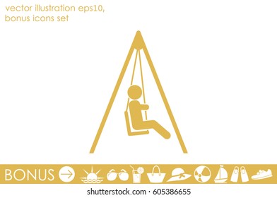 swing child icon vector illustration eps10.