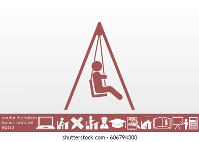 swing child icon vector illustration eps10.