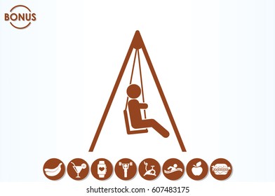 swing child icon vector illustration eps10.