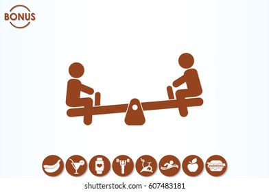 swing child icon vector illustration eps10