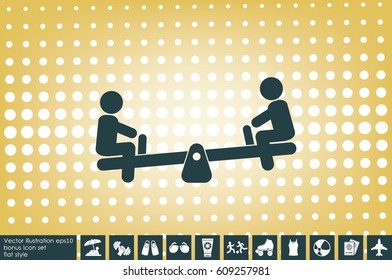 swing child icon vector illustration eps10