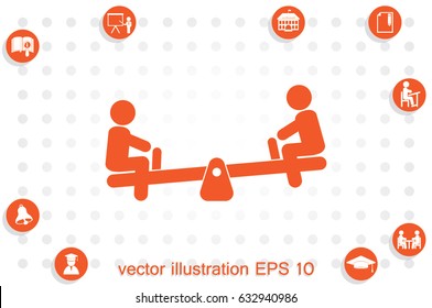 swing child icon vector illustration eps10