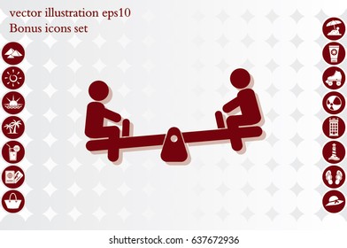 swing child icon vector illustration eps10