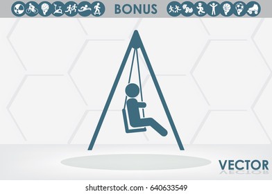 swing child icon vector illustration eps10.