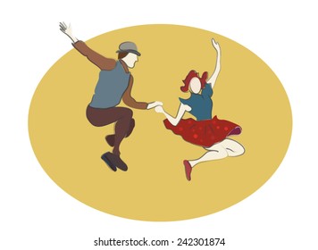 Swing Dancing People. Swing Music