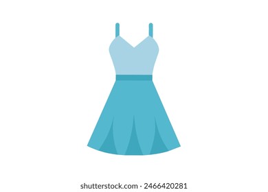 swing dress silhouette vector illustration