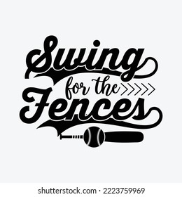 Swing for the Fences baseball svg craft Cricut Cut Files