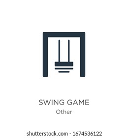 Swing game icon vector. Trendy flat swing game icon from other collection isolated on white background. Vector illustration can be used for web and mobile graphic design, logo, eps10