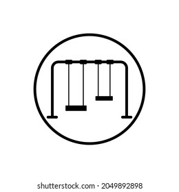 swing icon with circle white. 